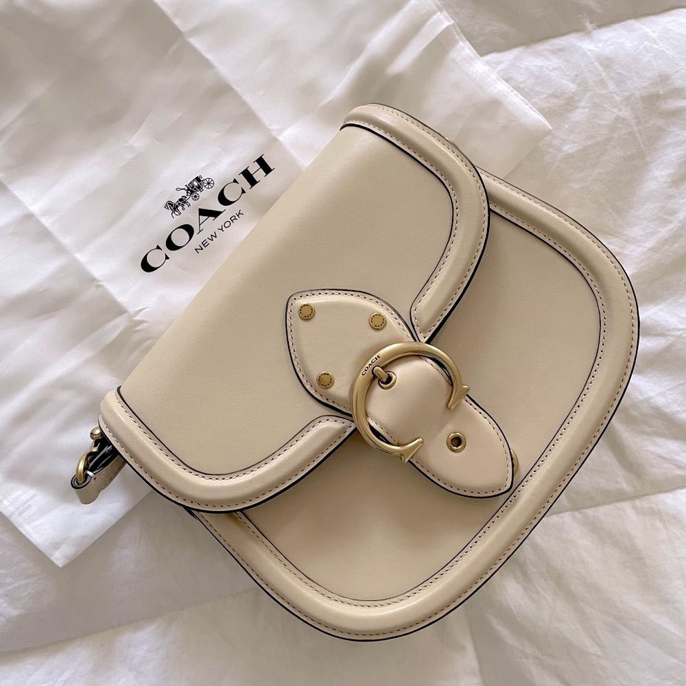NEW COACH Beat Saddle Bag Beige (NWT)